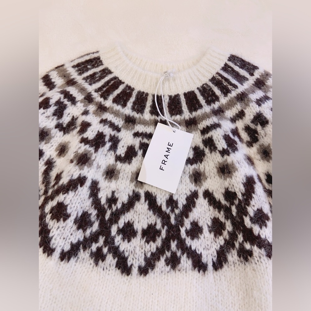 NWT $578 FRAME Fair Isle Sweater - Picture 8 of 9